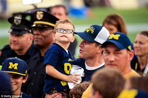 Jim Harbaugh's son cries during Michigan game | Daily Mail Online