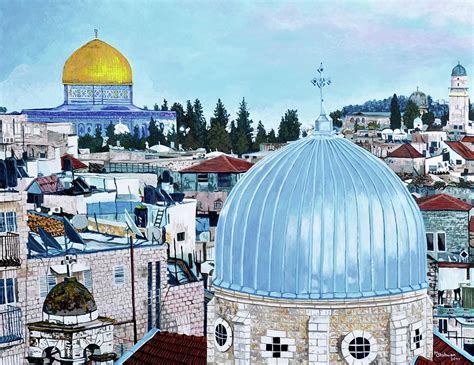 Old City of Jerusalem Painting by Marlene Shahwan - Fine Art America