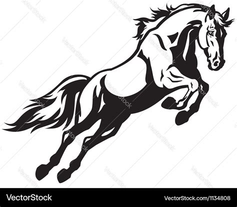 Jumping horse Royalty Free Vector Image - VectorStock