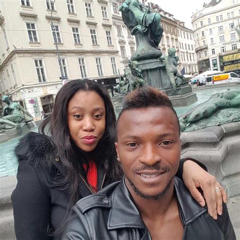 Footballer Kayode Olanrewaju shares loved up photos of himself & his wife to scare away admirers