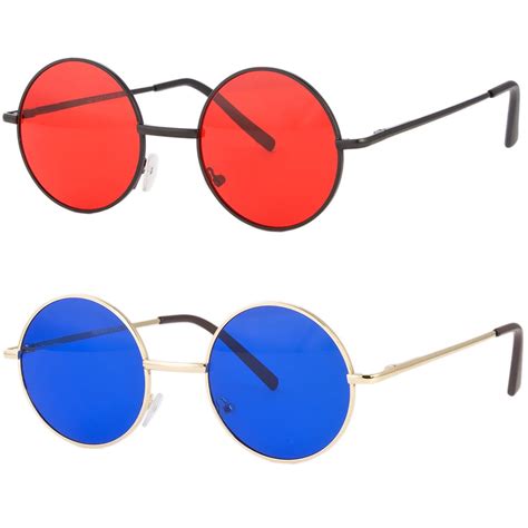 John Lennon style Sunglasses Round Retro vintage style 60s 70s hippie glasses - Walmart.com