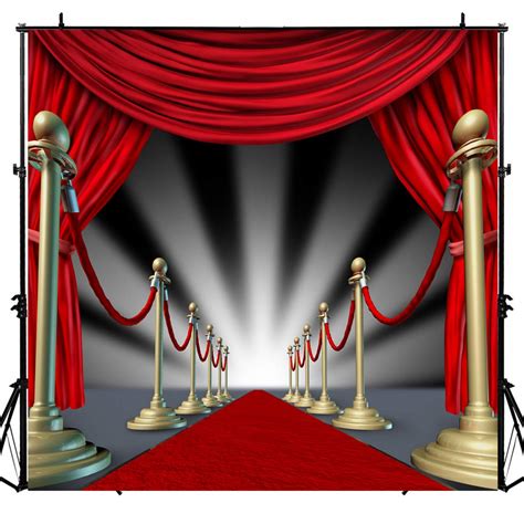 Buy Sensfun 8x8ft Red Carpet Curtain Photography Backdrops O Hollywood Theme Prom Party ...