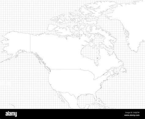 North America simple outline blank map Stock Vector Image & Art - Alamy