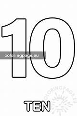 Number ten Template printable  Coloring Page sketch template