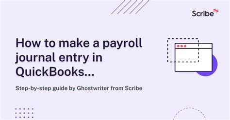 How to make a payroll journal entry in QuickBooks Online | Scribe