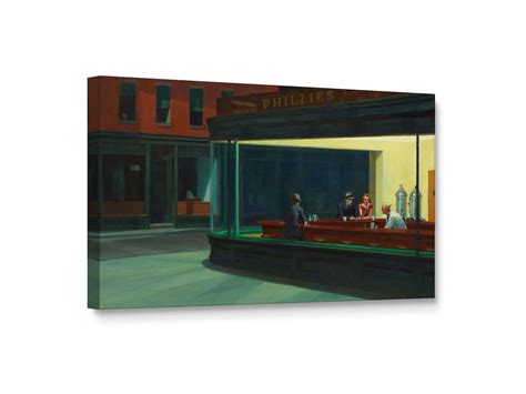 Nighthawks, by Edward Hopper, World's Most Famous Paintings, Canvas Wall Art Home Decor, Gallery ...