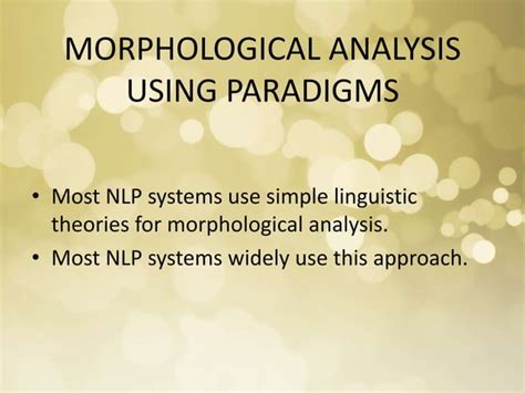 Morphological Analysis | PPT