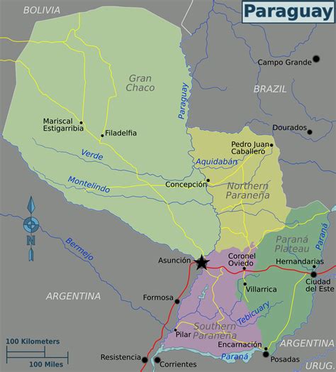 Full political map of Paraguay. Paraguay full political map | Vidiani ...