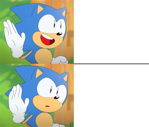 Sonic Excited Meme Blank Template - Imgflip