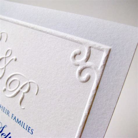 Items similar to Embossed Wedding Invitations Traditional Border on Etsy