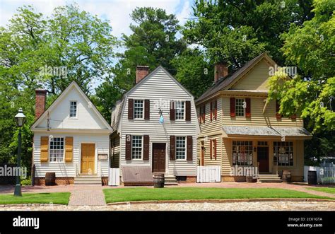 Williamsburg, Virginia, U.S.A - June 30, 2020 - A row of beautiful ...