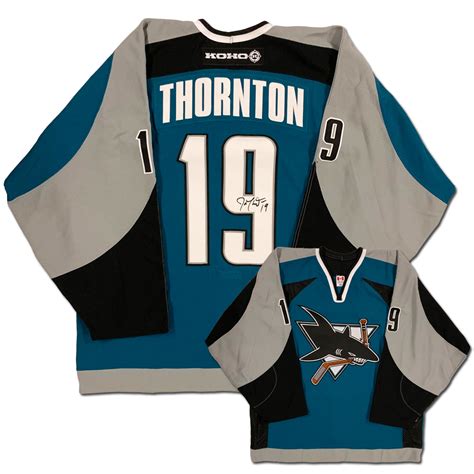 JOE THORNTON Signed San Jose Sharks Teal KOHO Jersey - NHL Auctions