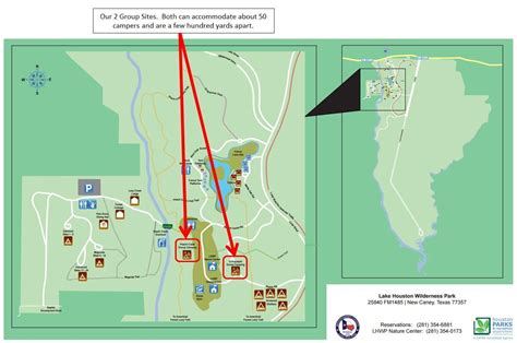 Lake Houston wilderness park map - Lake Houston map (Texas - USA)