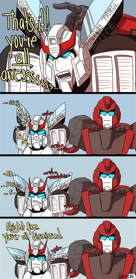 Ironhide's little trick to calming down Prowl. | Transformers memes, Transformers comic ...