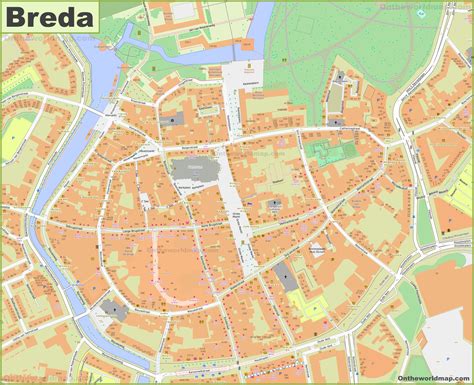 Breda City Center Map - Ontheworldmap.com