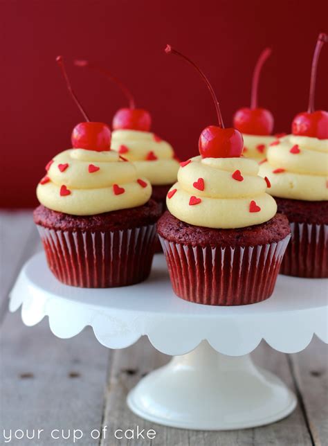 Red Velvet Cake Batter Cupcakes - Your Cup of Cake