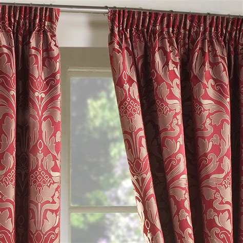 Luxury Jacquard Curtains Heavy Weight Fully Lined Pencil Pleat Damask Curtain | eBay