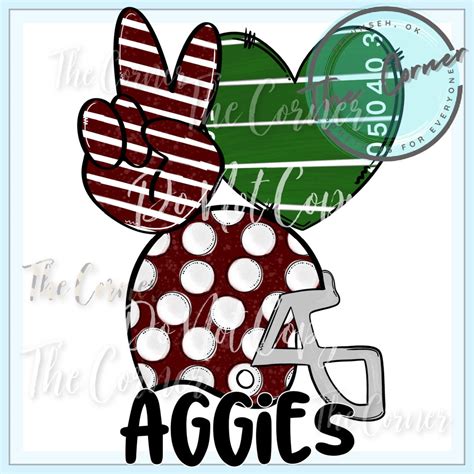 Aggies Heat Transfer Htv Aggie Mascot Aggies Doodle Sublimation ...