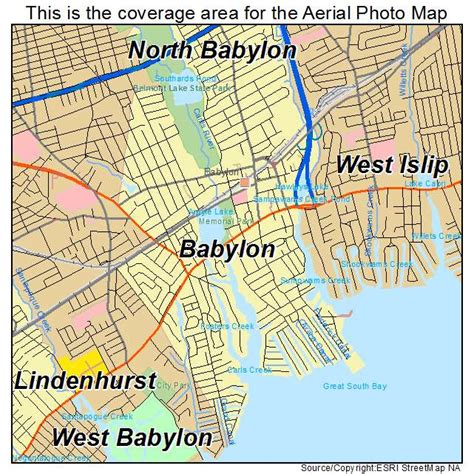 Aerial Photography Map of Babylon, NY New York