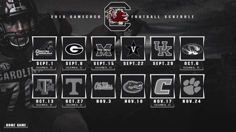 South Carolina Gamecocks Schedule | Examples and Forms