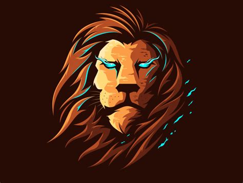 lion head logo design vector by avante speed on Dribbble