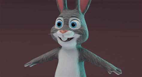 Cartoon Rabbit Animated 3D Model in Characters - UE Marketplace