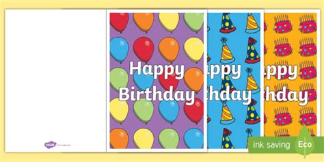 👉 Happy Birthday Card Templates | Free Download | EYFS, KS1&2