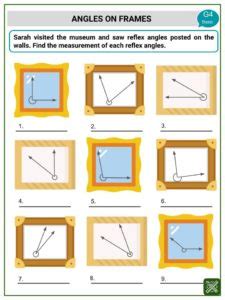 Reflex Angles Themed Math Worksheets | Aged 8-10 Years