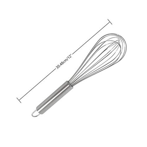 Stainless Steel Whisks 12 inches, Wire Whisk Set Kitchen wisks for ...