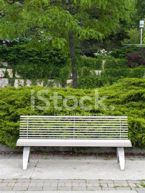 Empty Modern Park Bench Stock Photo | Royalty-Free | FreeImages