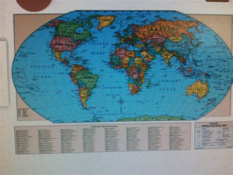 Laminated World Wall Map - School Spot