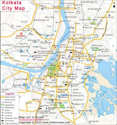 India In Maps: Kolkata City Map