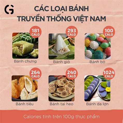 Calories trong các loại bánh truyền thống Việt Nam