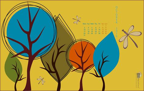 A whimsical fall illustration + Free Calendar Wallpaper for October 2016! | Pineconedream by ...