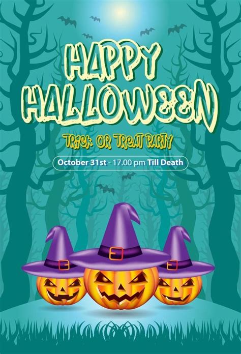 Halloween vector background design. with pumpkins element for spooky yard party celebration. in ...