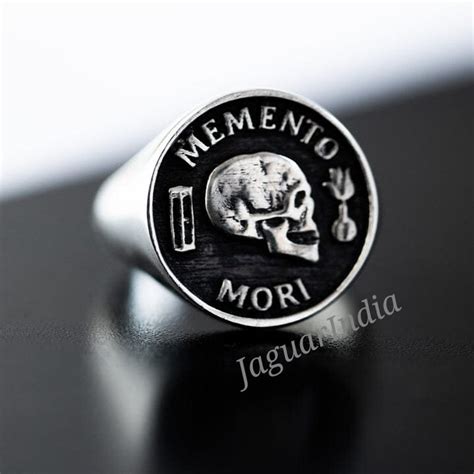 Silver Memento Mori Ring, Memento Mori Ring, Memento Mori Jewelry ...