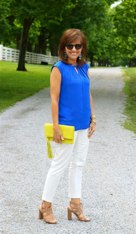 Royal Blue And Yellow Outfit for Spring - Cyndi Spivey