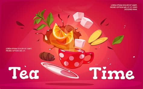 Free Vector | Cartoon tea time background