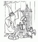 Merlin The Enchanter And Arthur  Sword In Stone Coloring Pages sketch template