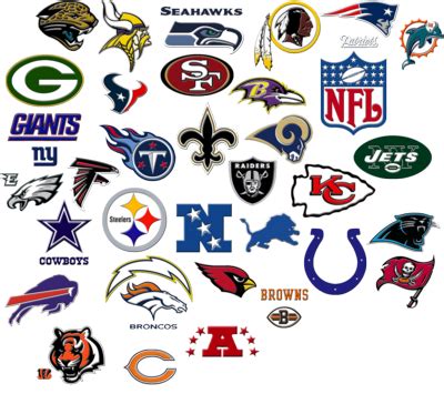 PSD Detail | NFL Team Logo Compilation | Official PSDs