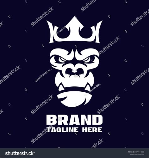 Modern Angry Gorilla Logo Vector Illustration Stock Vector (Royalty ...