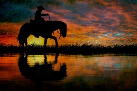 Horse Cowboy Silhouette Sunset Free Stock Photo - Public Domain Pictures