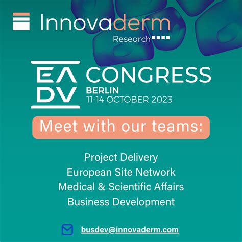 Innovaderm Research | Innovaderm will be at the EADV Congress in Berlin!