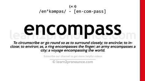 Pronunciation of Encompass | Definition of Encompass - YouTube