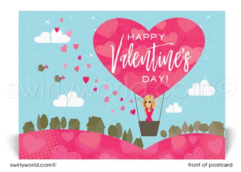 Unique Happy Valentine's Day Postcards for Realtors - swirly-world-design