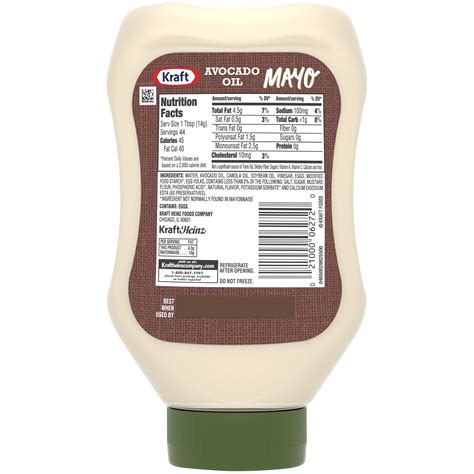 Kraft Mayo Nutrition Label - Label Ideas