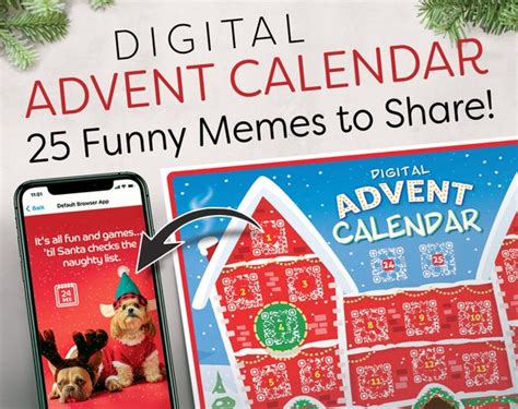 Funny Advent Calendar Printable Christmas Countdown With QR | Etsy