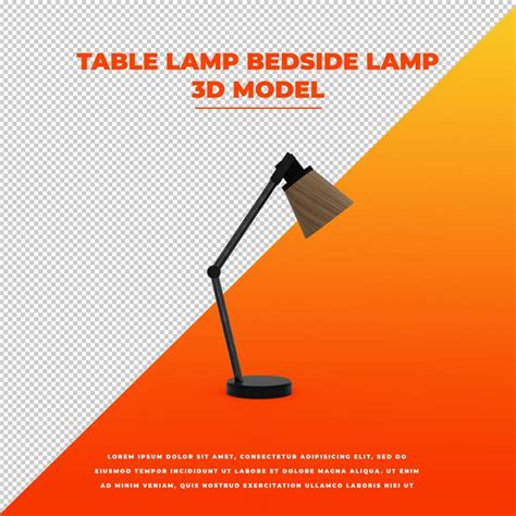 Premium PSD | Table Lamp Bedside Lamp isolated model