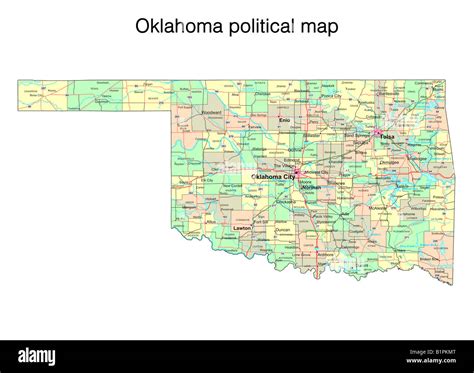 Political Map Of Oklahoma - Holly Laureen