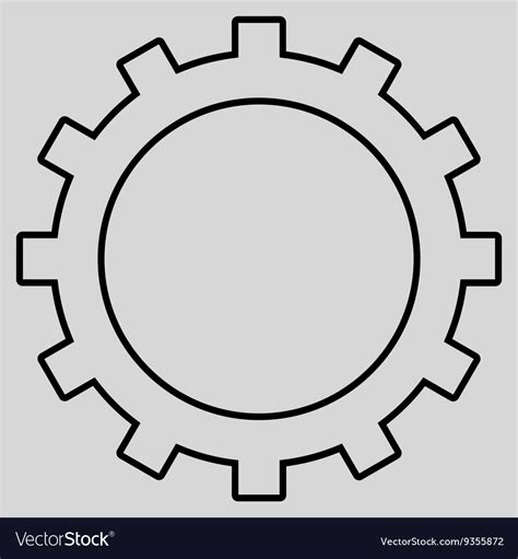 Gear outline icon Royalty Free Vector Image - VectorStock